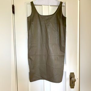 Donna Karan Leather Sheath Dress